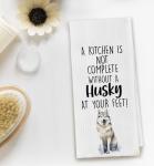 Funny Husky Kitchen Towel for Dog Lovers