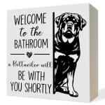 Rottweiler Bathroom Sign - Fun Dog Decor