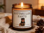 Rottweiler Farts Candle - Funny Dog Mom Gift
