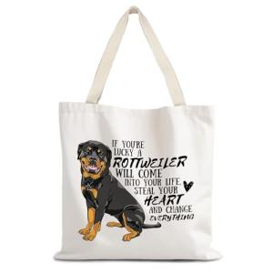 Rottweiler Canvas Tote Bag for Dog Lovers