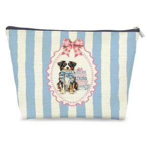 Aussie Dog Makeup Bag for Christmas Joy