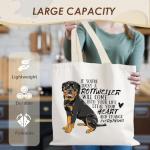 Rottweiler Canvas Tote Bag for Dog Lovers