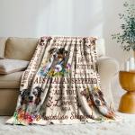 Cozy Australian Shepherd Flannel Throw Blanket 50x60in