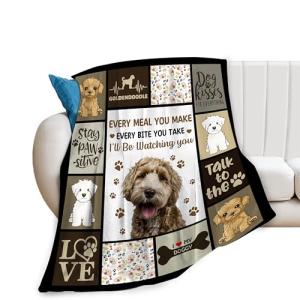 Soft Fleece Goldendoodle Throw Blanket for Dog Lovers
