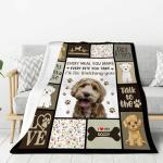 Soft Fleece Goldendoodle Throw Blanket for Dog Lovers