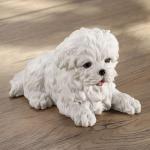 Maltese Puppy Dog Resin Figurine by Veronese