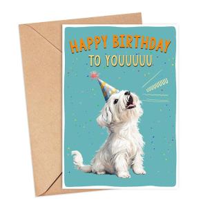 Funny Maltese Birthday Card for Dog Lovers