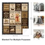 Cozy Golden Retriever Throw Blanket for Dog Lovers