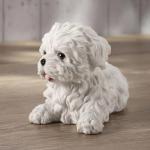 Maltese Puppy Dog Resin Figurine by Veronese