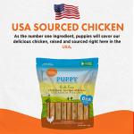 Canine Naturals Puppy Chicken and Rice Chew - Rawhide Free Puppy Treats - Made with USA Chicken - All-Natural & Easily Digestible - 10 Pack of 5-Inch Sticks for Puppies