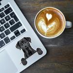 Large Great Dane Vinyl Stickers - 8 Pack