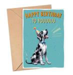 Funny Great Dane Birthday Card for Dog Lovers