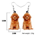 Colorful Acrylic Dog Rescue Earrings for Women