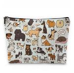 Funny Dog Pattern Makeup Bag for Dog Lovers