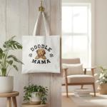 Cute Mahjong Tote Bag for Dog Lovers