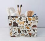 Funny Dog Pattern Makeup Bag for Dog Lovers