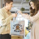 Cute Mahjong Tote Bag for Dog Lovers