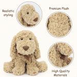 WEIGEDU Poodle Puppy Goldendoodle Stuffed Animal, Adorable Toy Dog Labradoodle Plush for Kids Boys Girls Birthday Easter Nursery Bedtime Gift, 11.8“ Golden