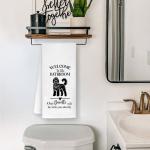 STHTTSW Bathroom Golden Doodle Hand Towels, Funny Goldendoodle Gifts Decorative Hand Towels for Toilet, Dog Lovers Mom Dad Gifts for Women Men, Funny Dog Bathroom Decor, 16x24 Inch