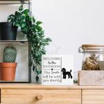 ANIANG Funny Dog Sign, Funny Bathroom Decor, Doodle Gifts for Women Dog Lovers Mom, Welcome to The Bathroom The Doodle Will Be with You Shortly Wood Block Box Sign for Toilet Restroom Wall Shelf Decor