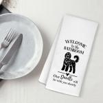 STHTTSW Bathroom Golden Doodle Hand Towels, Funny Goldendoodle Gifts Decorative Hand Towels for Toilet, Dog Lovers Mom Dad Gifts for Women Men, Funny Dog Bathroom Decor, 16x24 Inch