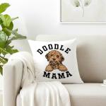DENDOFENGE Doodle Mama Pillow Covers 18x18, Goldendoodle Dog Room Decor Decorations for The Home, Golden Doodle Dog Mom Lovers Owners Gifts Women Men