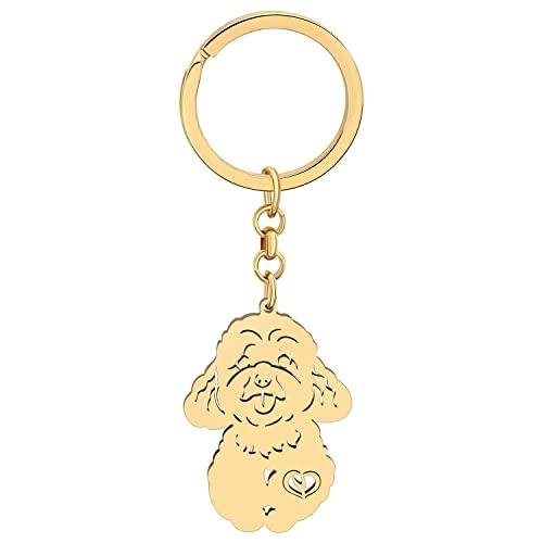 Cute Goldendoodle Keychain for Dog Lovers