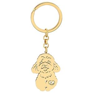 Cute Goldendoodle Keychain for Dog Lovers