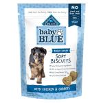 Blue Buffalo Baby Blue Soft Biscuits with DHA, Natural Dog Treats for Puppies, Great for Training, with Chicken & Carrots, 8-oz Bag