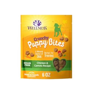 Wellness Puppy Treats, Natural, Training Treat, Grain Free, Crunchy Chicken & Carrot (6 Ounce Bag)