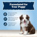 Blue Buffalo Baby Blue Soft Biscuits with DHA, Natural Dog Treats for Puppies, Great for Training, with Chicken & Carrots, 8-oz Bag