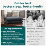 Furhaven Replacement Dog Bed Cover Quilted Sofa-Style, Machine Washable - Iron Gray, Jumbo (X-Large)