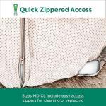 Furhaven 30" Round Calming Donut Dog Bed for Medium/Small Dogs, Refillable w/ Removable Washable Cover, For Dogs Up to 45 lbs - Shaggy Plush Long Faux Fur Donut Bed - Taupe, Medium