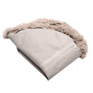 Furhaven Replacement Donut Dog Bed Cover Plush Long Faux Fur Calming Cuddler, Machine Washable - Taupe, Medium