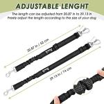 SlowTon Dog Seat Belt Harness for Car, Dog Car Harness Adjustable Mesh Breathable & Dog Seatbelt Safety Tether with Elastic Bungee for Small Medium Large Pets(Black, Double Clip, S)
