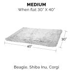 Furhaven Waterproof Throw Blanket for Dogs & Indoor Cats, Washable - Shaggy Plush Calming Long Faux Fur & Velvet Dog Blanket - Mist Gray, Medium