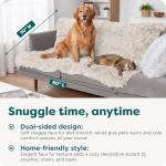 FurHaven Waterproof Throw Blanket for Dogs & Indoor Cats, Reversible Protective Pet Blanket, Extra Large, Long Faux Fur & Velvet, Driftwood