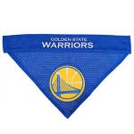 Pets First NBA DOG BANDANA - GOLDEN STATE WARRIORS REVERSIBLE PET BANDANA. 2 Sided HOME & AWAY Sports Bandana with a PREMIUM Embroidery TEAM LOGO, Small/Medium.