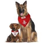 NBA Dog Bandana - Houston Rockets Reversible Pet Bandana. 2 Sided Home & Away Sports Bandana with a PREMIUM Embroidery TEAM Logo, Small/Medium