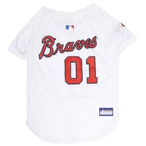 Official MLB Atlanta Braves Pet Jersey for Dogs & Cats, Size Large - Stylish Baseball Jersey for Your Furry Fan- Show Off Team Spirit with The Perfect Fan Apparel Gear for Pet, Dog & Cat