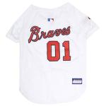 Official MLB Atlanta Braves Pet Jersey for Dogs & Cats, Size Large - Stylish Baseball Jersey for Your Furry Fan- Show Off Team Spirit with The Perfect Fan Apparel Gear for Pet, Dog & Cat