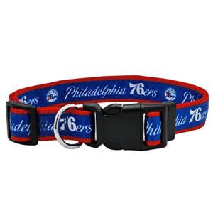 Pets First NBA PHILADELPHIA 76ERS Dog Collar, Size Medium. Best Pet Collar for all Sports Fans