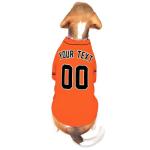 Custom Name Team Name Number Black Orange Dog Baseball Jersey, Personalized Baseball Team Dog Shirts Cat Pet Costume