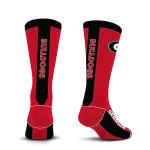 For Bare Feet NCAA GEORGIA BULLDOGS MVP Crew Sock Team Color Large