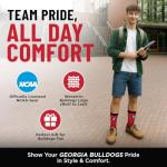 For Bare Feet NCAA GEORGIA BULLDOGS MVP Crew Sock Team Color Large