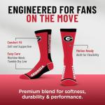 For Bare Feet NCAA GEORGIA BULLDOGS MVP Crew Sock Team Color Large