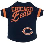 Pets First NFL Chicago Bears Striped Dog & Cat T-Shirt, Medium. Football Pet Shirt for NFL Team Fans. New & Updated Fashionable Design, Durable & Cute Sports PET TEE Shirt Outfit, CHI-4146-MD