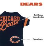 Pets First NFL Chicago Bears Striped Dog & Cat T-Shirt, Medium. Football Pet Shirt for NFL Team Fans. New & Updated Fashionable Design, Durable & Cute Sports PET TEE Shirt Outfit, CHI-4146-MD