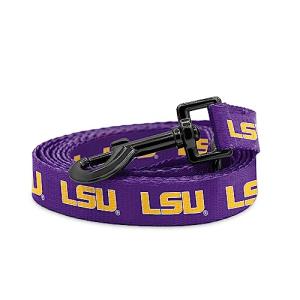 LSU Tigers Adjustable Dog Collars and Leashes | Fits Pets Officially Licensed (6 Ft Leash)