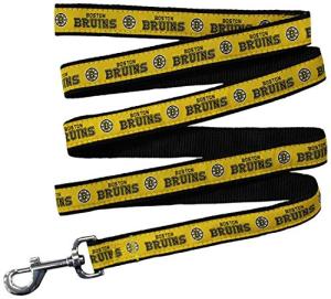 Pets First NHL Boston Bruins Leash for Dogs & Cats, Walk Cute & Stylish! The Ultimate Hockey Fan Leash!, Large (6 ft Long x 1 in Width) (BRU-3031-LG)